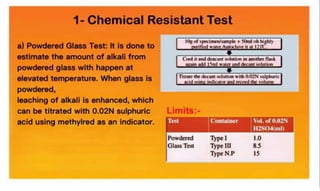 Quality control tests for packaging materials | PPTX