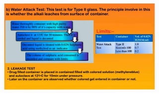 Quality control tests for packaging materials | PPTX