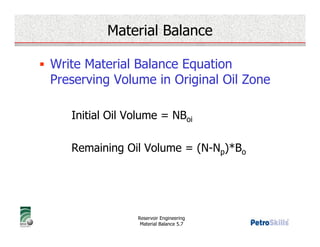 Material-Balance - Reservoir Engineering | PDF