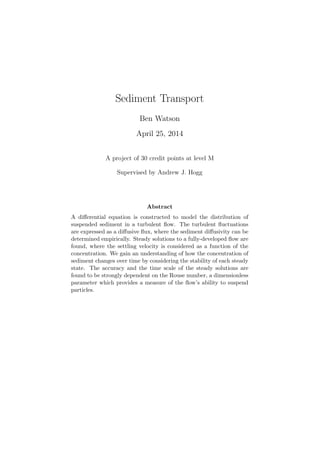 Sediment Transport | PDF