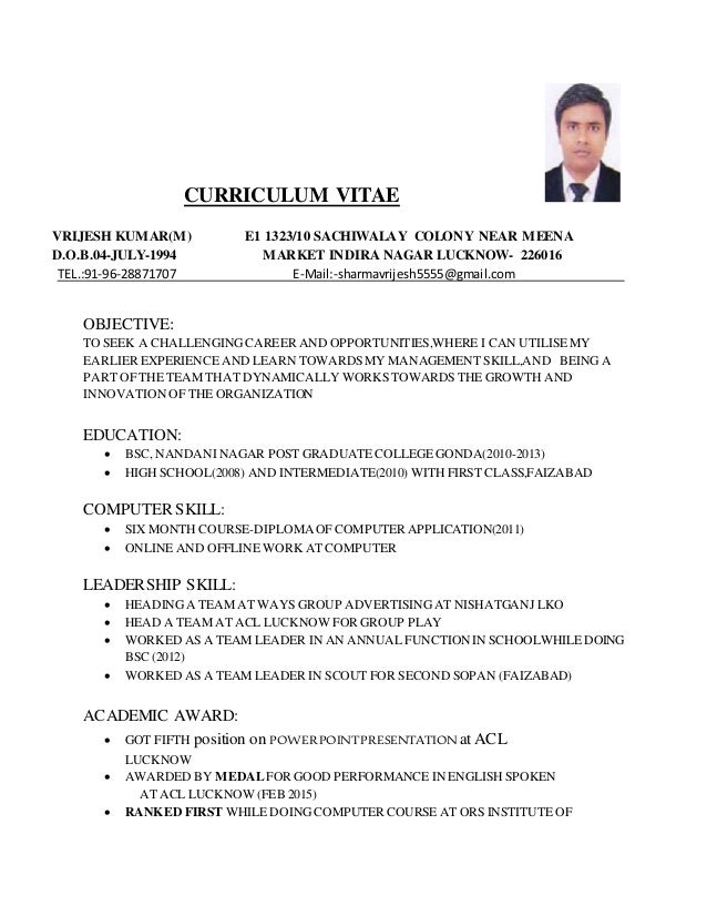 Brijesh Kumar 2016 Cv