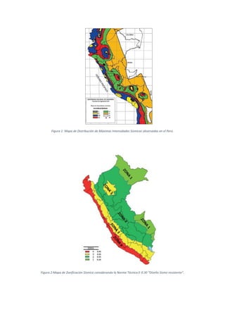 Figura 1: Mapa de Distribución de Máximas Intensidades Sísmicas observadas en el Perú.
Figura 2:Mapa de Zonificación Sísmica considerando la Norma Técnica E-0.30 “Diseño Sismo resistente”.
 