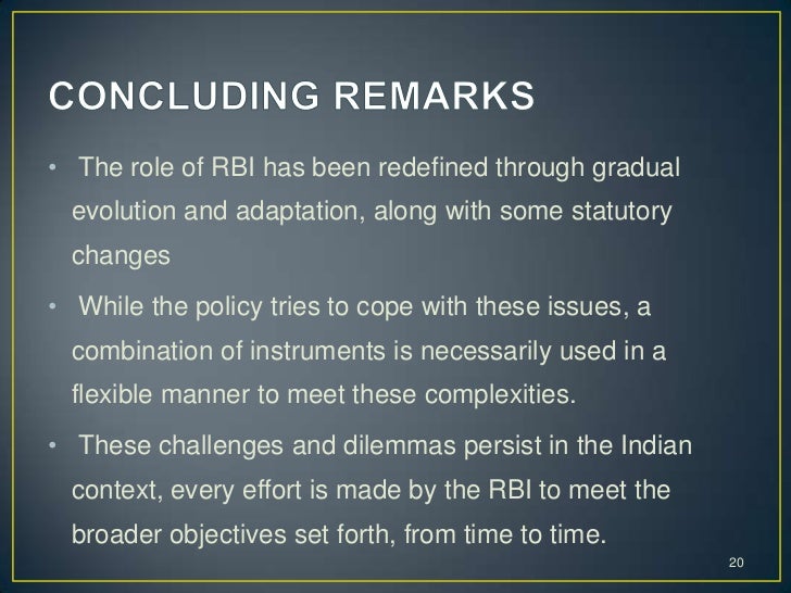 rbi role rbi role
