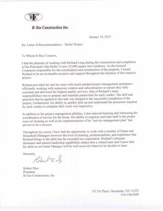 RLong- BTEN Construction Letter of Recomendation