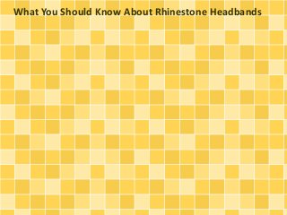 What You Should Know About Rhinestone Headbands
 