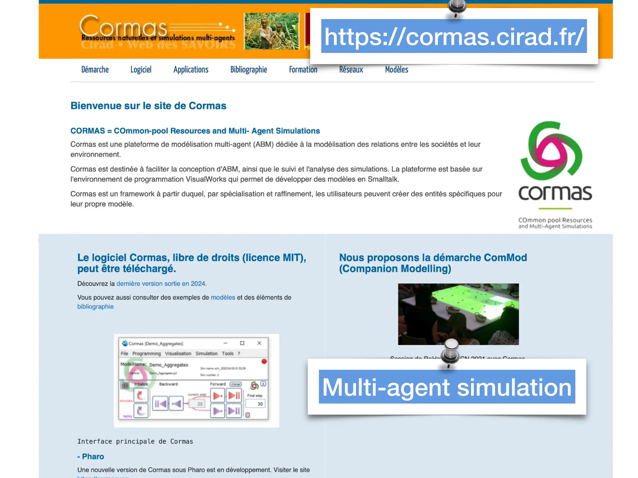 Cormas
https://cormas.cirad.fr/
Multi-agent simulation
 