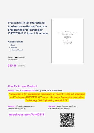 Proceedings of 5th International Conference on Recent Trends in ...