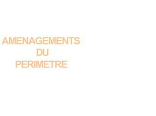 AMENAGEMENTS
DU
PERIMETRE

 