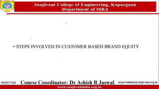 • STEPS INVOLVED IN CUSTOMER BASED BRAND EQUITY
 