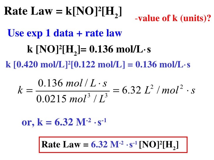 Initial Rates Method For Determining Reaction Order Rate Laws Rate Constant K Chemical Kinetics Youtube
