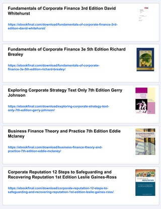 Corporate Finance 7th [Canadian] Edition Ross | PDF