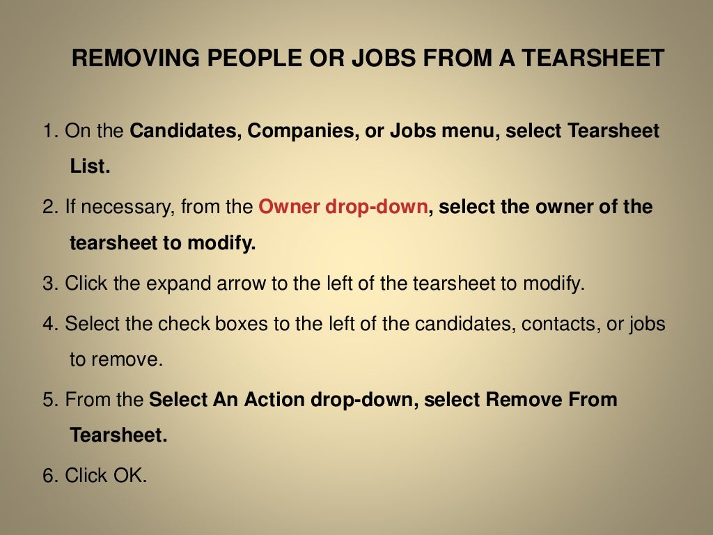 Bullhorn Tearsheets PPT