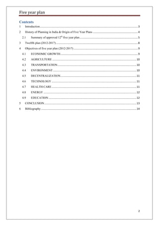 five year plan | PDF