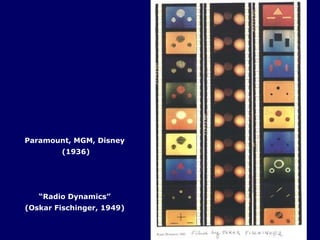 Paramount, MGM, Disney  (1936) “Radio Dynamics” (Oskar Fischinger, 1949) 