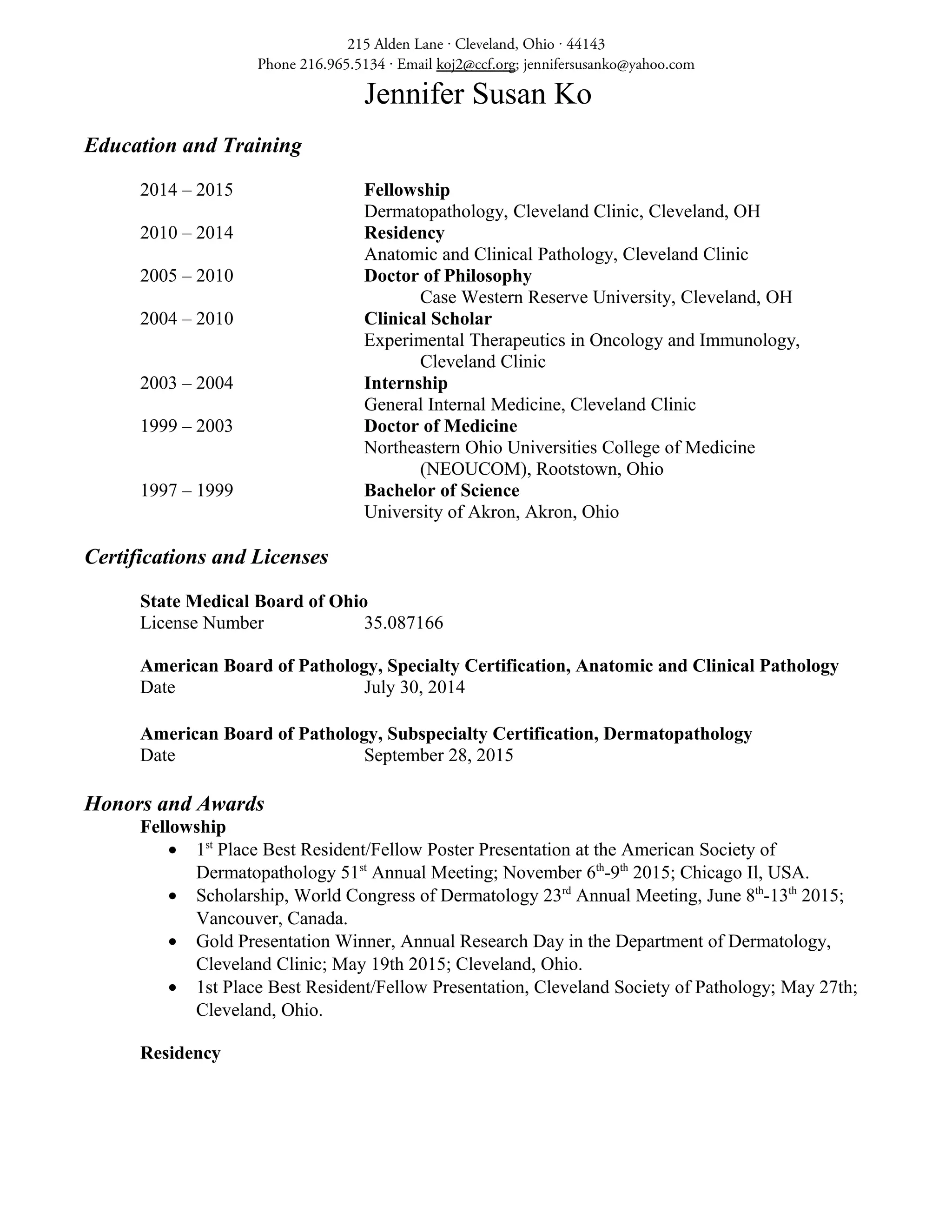 Jen Cv CV Jennifer Ko 10.2015