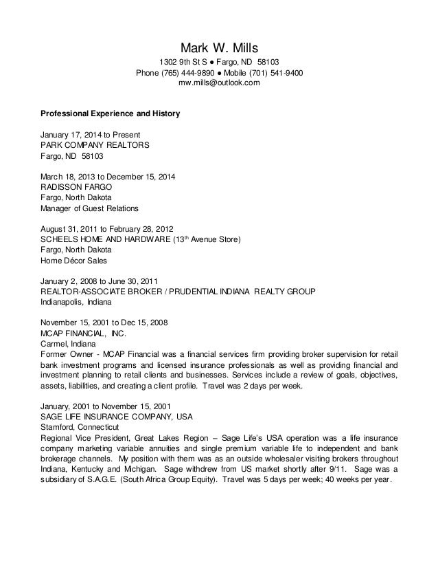 Markmills Resume Cv