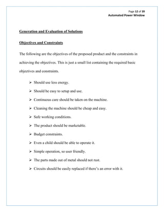 Automated Window System | PDF