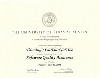 UOT Software QA Cert