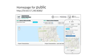 Homepage for public
http://54.83.57.240:8080/
 