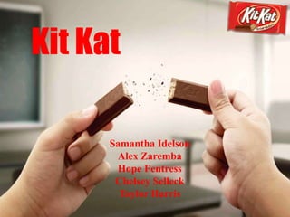 Kit Kat
Samantha Idelson
Alex Zaremba
Hope Fentress
Chelsey Selleck
Taylor Harris
 