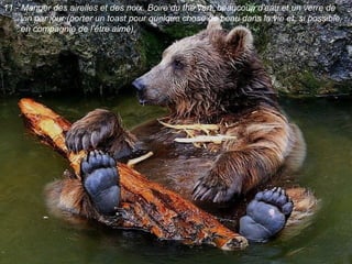 11.- Manger des airelles et des noix. Boire du thé vert, beaucoup d'eau et un verre de
vin par jour (porter un toast pour quelque chose de beau dans la vie et, si possible,
en compagnie de l’être aimé).
 