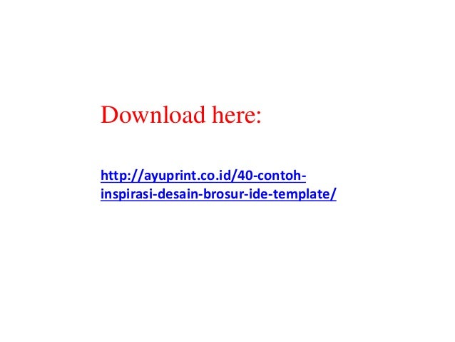 40 Contoh Desain Brosur Inspiratif