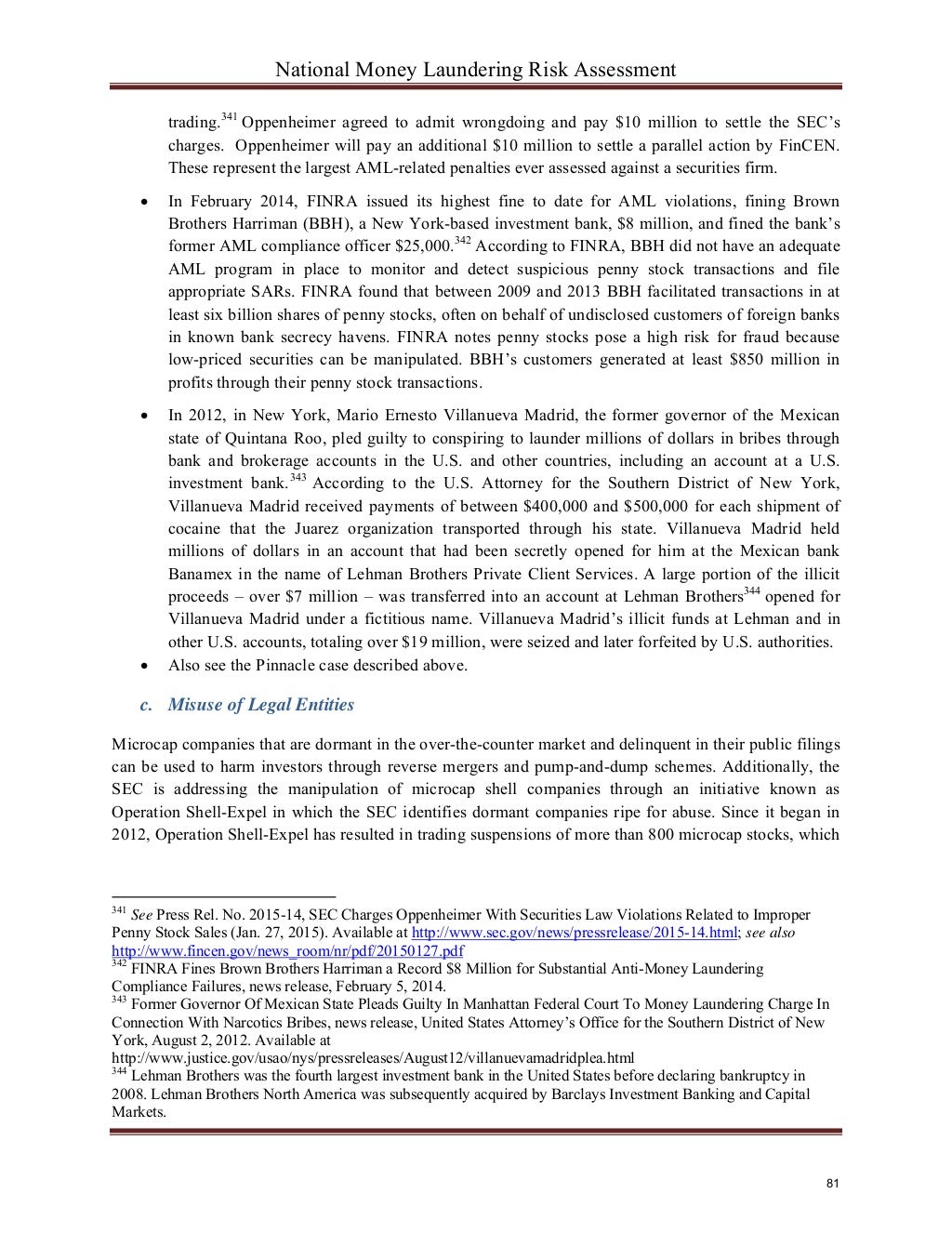 National Money Laundering Risk Assessment 06 12 2015
