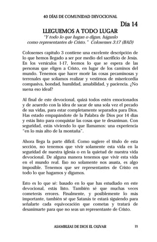 40 Dias De Comunidad Devocional