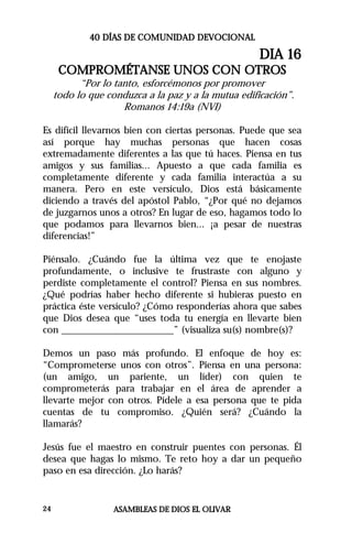 40 Dias De Comunidad Devocional