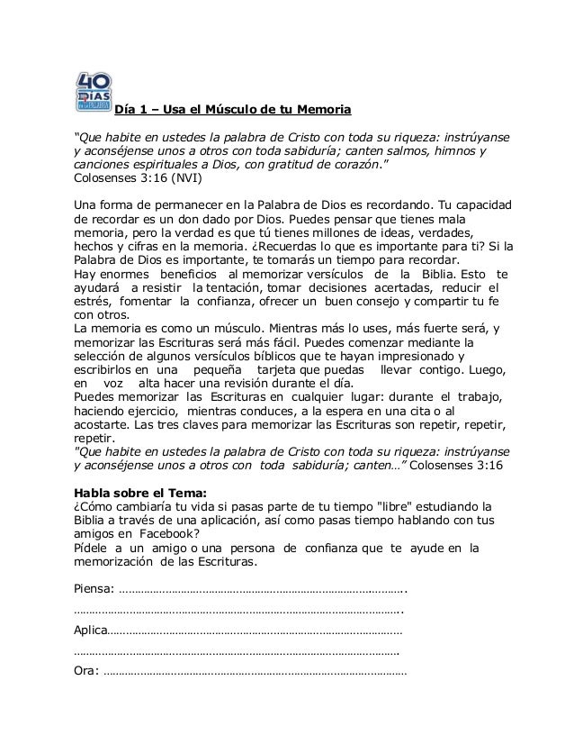 40 Dias Palabra El Devocional 40 Dias Palabra El Devocional