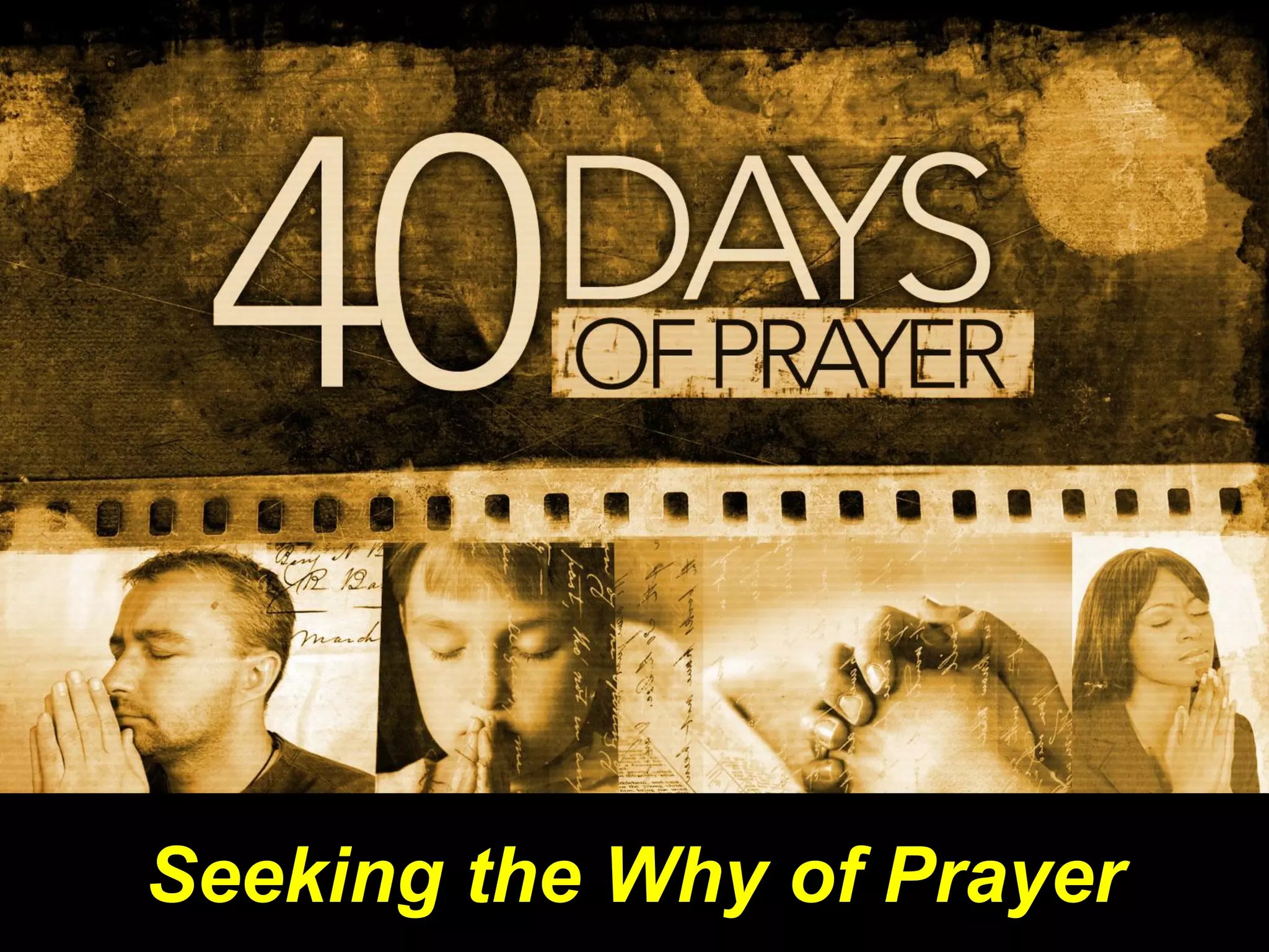 Seeking the Why of Prayer

 