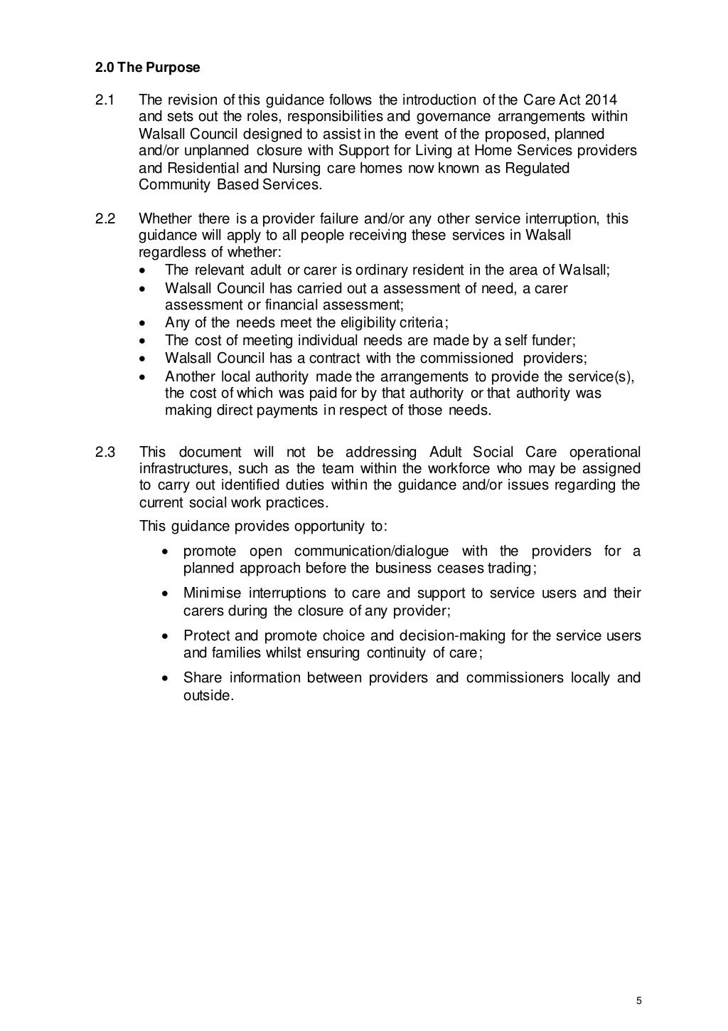 Care Home Closure Guidance 2016 Version 2 1st July 2016