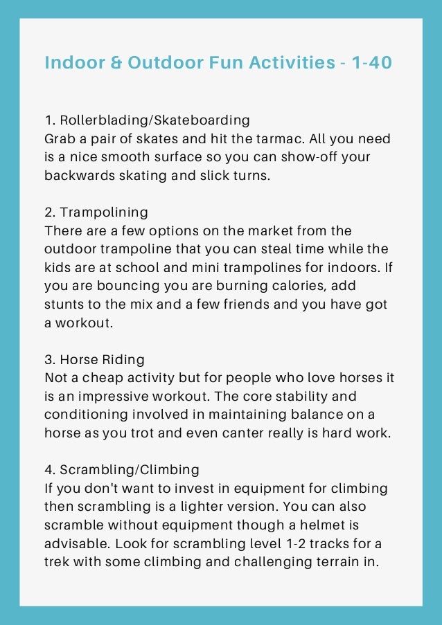 40 Ways To Exercise That Do Not Need A Gym