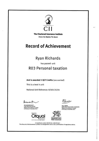 Richards R - R03 Certificate - 11.01.16