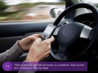 www.agendor.com.br
“Falta de direção, não falta de tempo, é o problema. Todo mundo
tem 24 horas por dia”. Zig Ziglar11
 