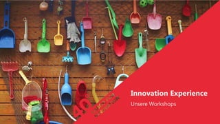 1 | 40° Workshops & Quick-Service(s) | 23. Mai 2013
Innovation Experience
Unsere Workshops
 