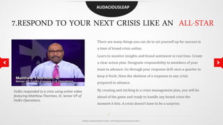 AUDACIOUSLEAP

7.RESPOND TO YOUR NEXT CRISIS LIKE AN ALL-STAR
There are many things you can do to set yourself up for succ...