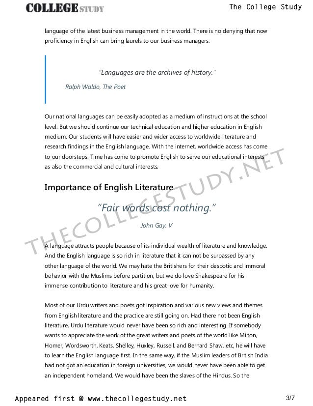 language college essay