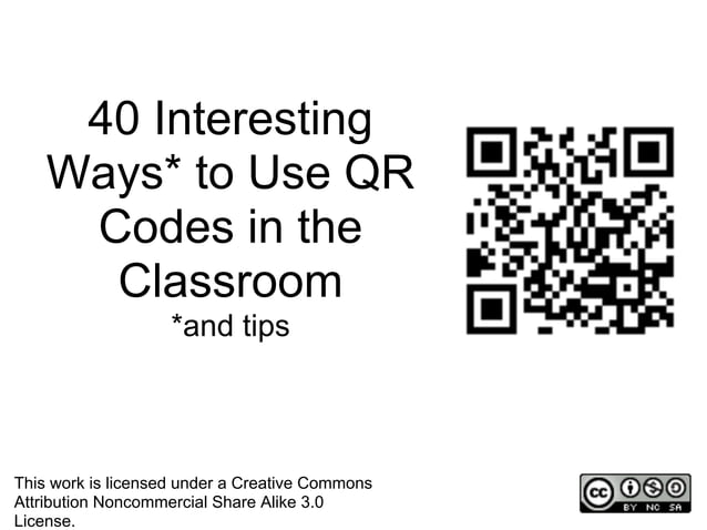 40 interesting ways_to_use_qr_codes_in_the_cla | PDF