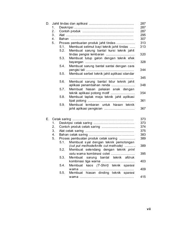 Handbook : Kria Tekstil  Kelas XII Kria Tekstil