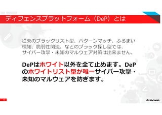 45
ディフェンスプラットフォーム（DeP）とは
 
