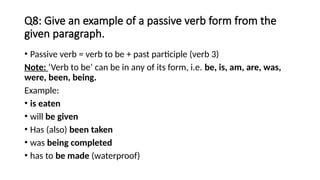 40 Most Repeated Questions for English Checkpoint Exam Preparation | PPTX