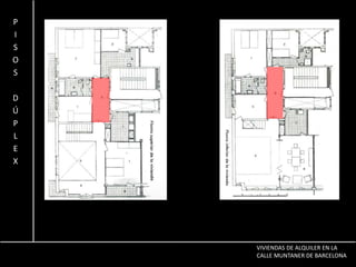  PISOS DÚPLEXVIVIENDAS DE ALQUILER EN LA CALLE MUNTANER DE BARCELONA