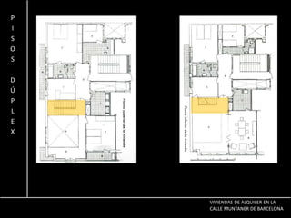  PISOS DÚPLEXVIVIENDAS DE ALQUILER EN LA CALLE MUNTANER DE BARCELONA