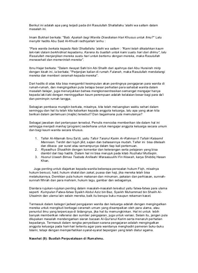 40 nasehat memperbaiki rumah tangga