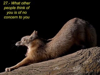 27.- What other
people think of
  you is of no
concern to you
 