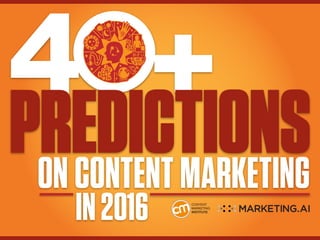 ON CONTENT MARKETING
IN2016
 