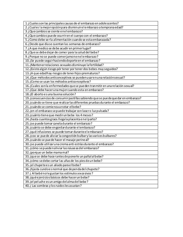 40 Preguntas Sobre El Embarazo