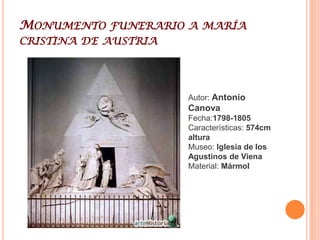 Antonio casanovaAntonio Canova (Possagno, Italia, 1 de noviembre de 1757- Venecia, 13 de octubre de 1822) Con 3 años quedó al cuidado de su abuelo. La familia Canova aunque había sido rica no pudo darle estudios artísticos y comenzó practicando otros oficiosPor recomendación del senador Blaz, comenzó a estudiar con el escultor Coballa en Venecia. Cuando tenía 16 años falleció su maestro. Su protector le confió la ejecución de dos grandes estatuas a tamaño natural. Se trataba de Orfeo y Eurídice. Por el candor y la espontaneidad de su expresión y la armonía de su línea, figuran entre sus grandes obras. En los años posteriores esculpió numerosos trabajos que expuso en el año 1779. Decidió instalarse en Roma, en 1781. El príncipe Rezzónico le encargó un monumento funerario para el Papa Clemente XIII. Duró cuatro años (1792). Se admira en Canova, además de su arte, la "artesanía" que le obligaba a extremar la minuciosidad y la precisión hasta lograr un trabajo perfecto. Hizo un corto viaje a Venecia y a su regreso a Roma comenzó su trabajo en un monumento para el almirante Ángel Emo, destinado al Palacio ducal de Venecia.El duque Caetani le encargó un grupo representando a Hércules y Lichas, para el que Canova ejecutó un monumento colosalFue llamado por Napoleón Bonaparte a París, para ejecutar el busto del Gran Corso. Después le fue encargado el Mausoleo de Victorio Alfieri. Recibió pedidos de distintos soberanos. Reprodujo los bustos de otros miembros de la familia Bonaparte.Tras el destierro de Napoleón a la isla de Santa Elena, fue enviado especialmente a París por el Papa para pedir la devolución de los monumentos quitados a Italia. De regreso a su patria esculpió otras obras notables: Las tres Gracias, el monumento de La Guerra y la Paz, y la estatua de Washington.El 21 de septiembre de 1821 regresó a Pessagno, su ciudad natal, con el propósito de reponer su quebrantada salud. Pero no pudo resignarse a la inactividad. Falleció en Venecia al año siguiente.