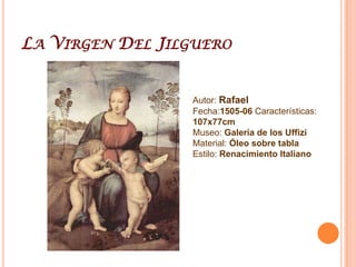 Escuela De AtenasAutor: RafaelFecha:1509-10 Características:500x770cmMuseo: Estancias VaticanasMaterial: FrescoEstilo: Renacimiento Italiano